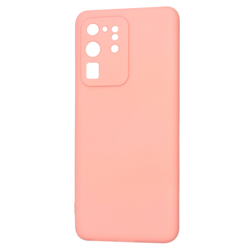 Husa silicon Samsung Galaxy S20 Ultra Techsuit SoftFlex, roz