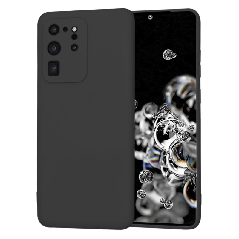 Husa silicon Samsung Galaxy S20 Ultra 5G Techsuit SoftFlex, negru