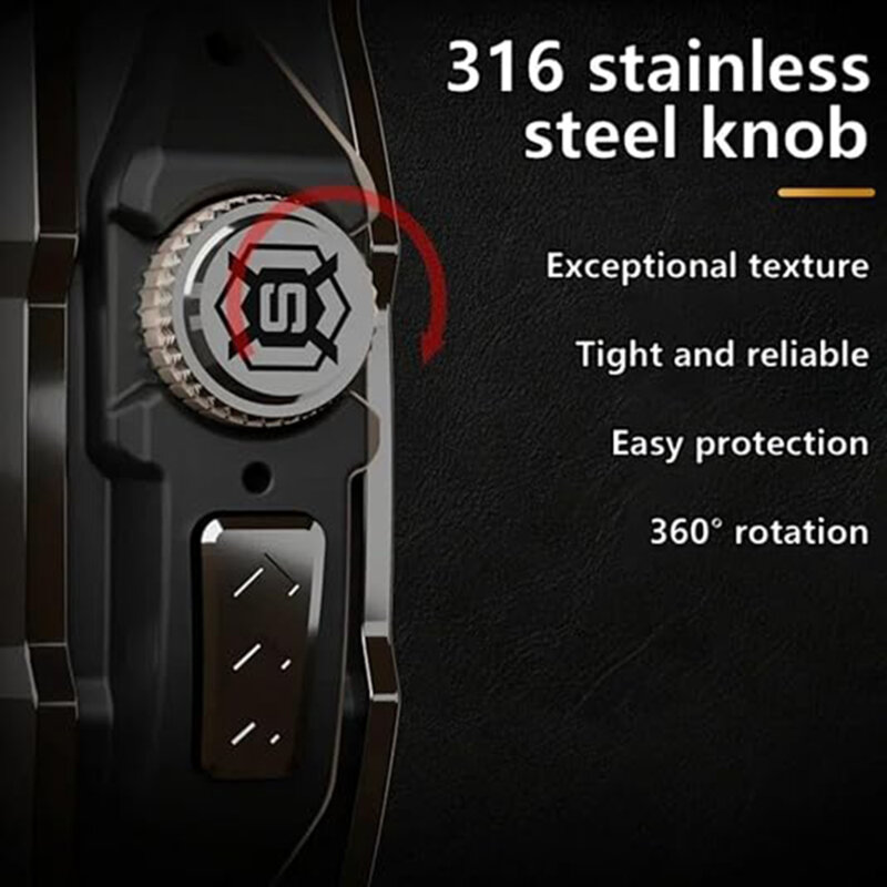 [Pachet 360°] Husa + curea Apple Watch SE 44mm ShellBox Waterproof IP68, auriu