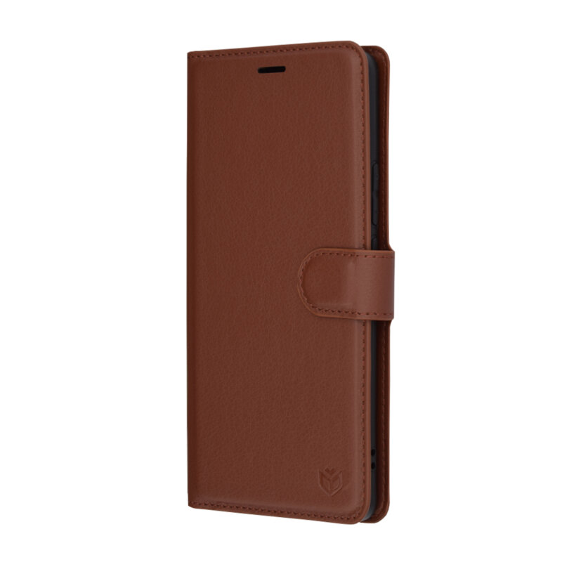 Husa Realme GT 6 Techsuit Leather Folio, maro