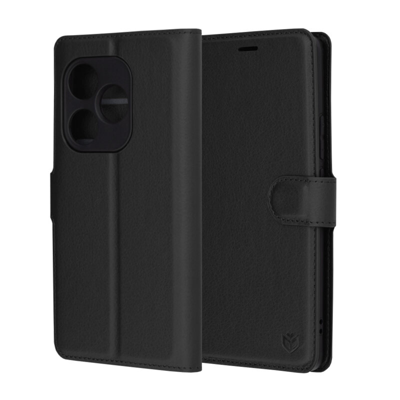 Husa Realme GT 6T Techsuit Leather Folio, negru