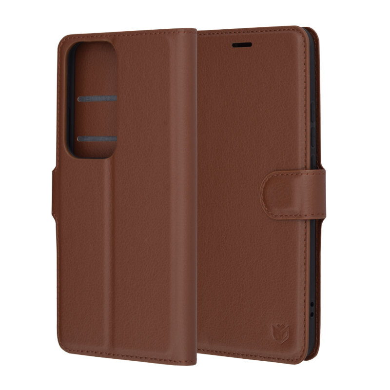 Husa Oppo Reno12 Pro Techsuit Leather Folio, maro