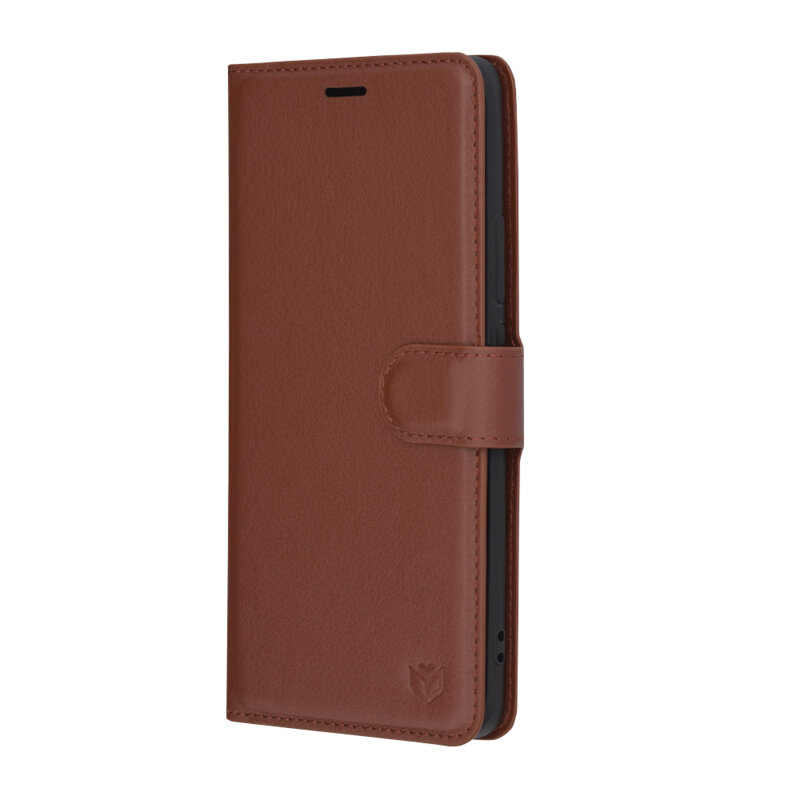 Husa Oppo Reno12 Techsuit Leather Folio, maro