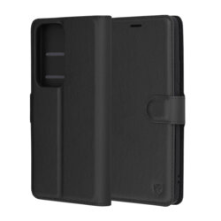 Husa Oppo Reno12 Techsuit Leather Folio, negru