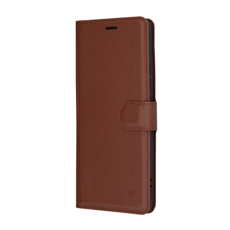 Husa Xiaomi Poco F6 Pro Techsuit Leather Folio, maro