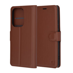 Husa Xiaomi Poco F6 Techsuit Leather Folio, maro