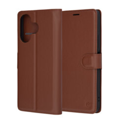 Husa Xiaomi Poco M6 4G Techsuit Leather Folio, maro