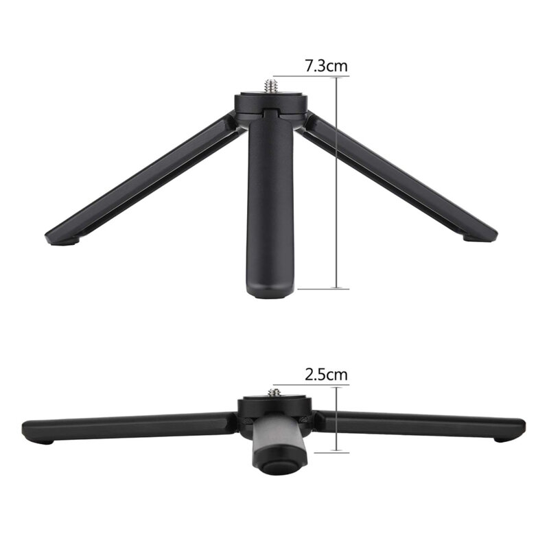 Trepied foto cu surub 1/4 inch Techsuit, TPD3, negru