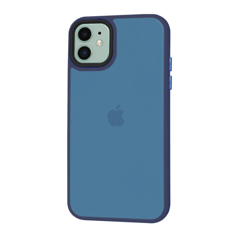 Husa iPhone 11 Techsuit HaloFrost Series, bleumarin