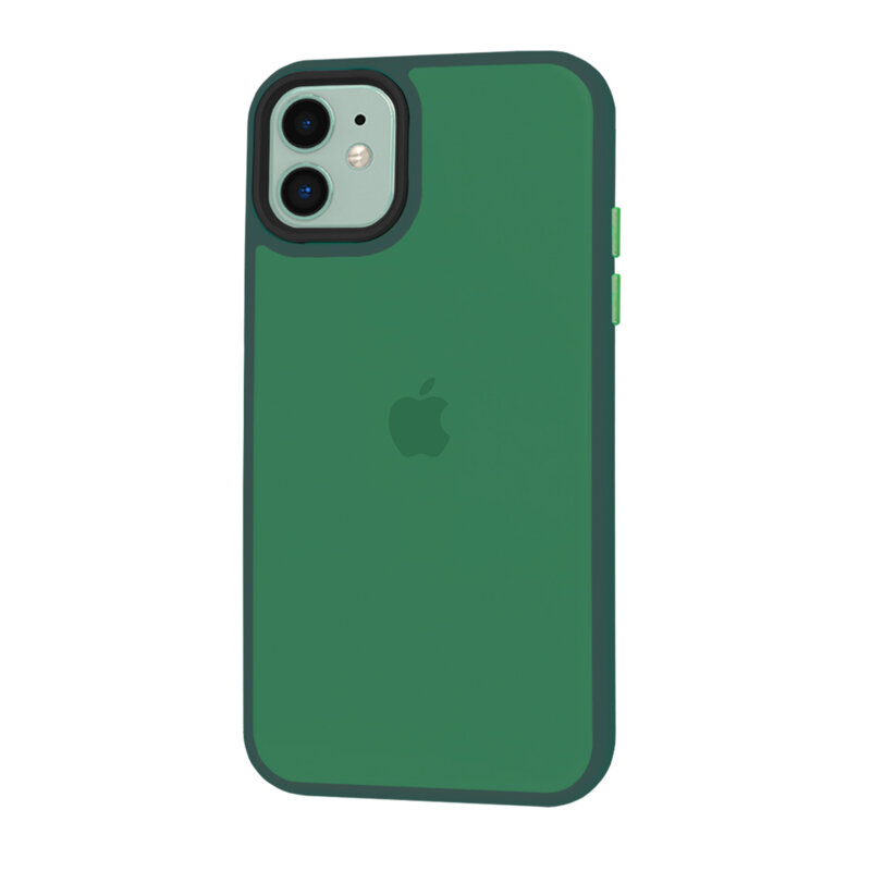 Husa iPhone 11 Techsuit HaloFrost Series, verde inchis