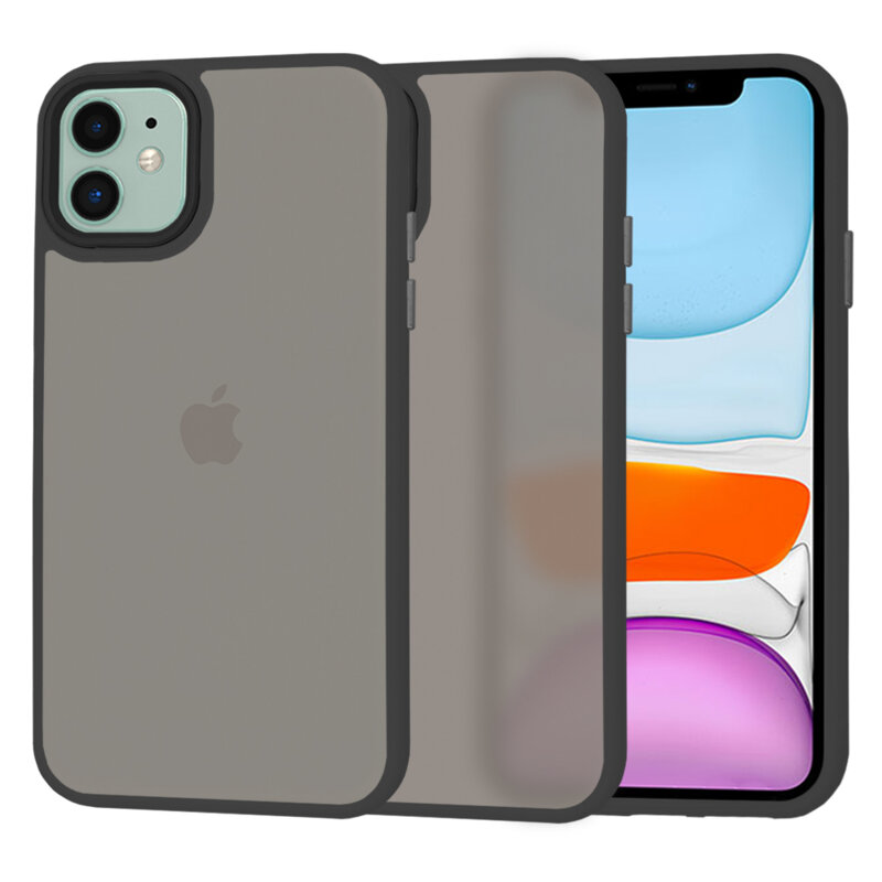 Husa iPhone 11 Techsuit HaloFrost Series, negru
