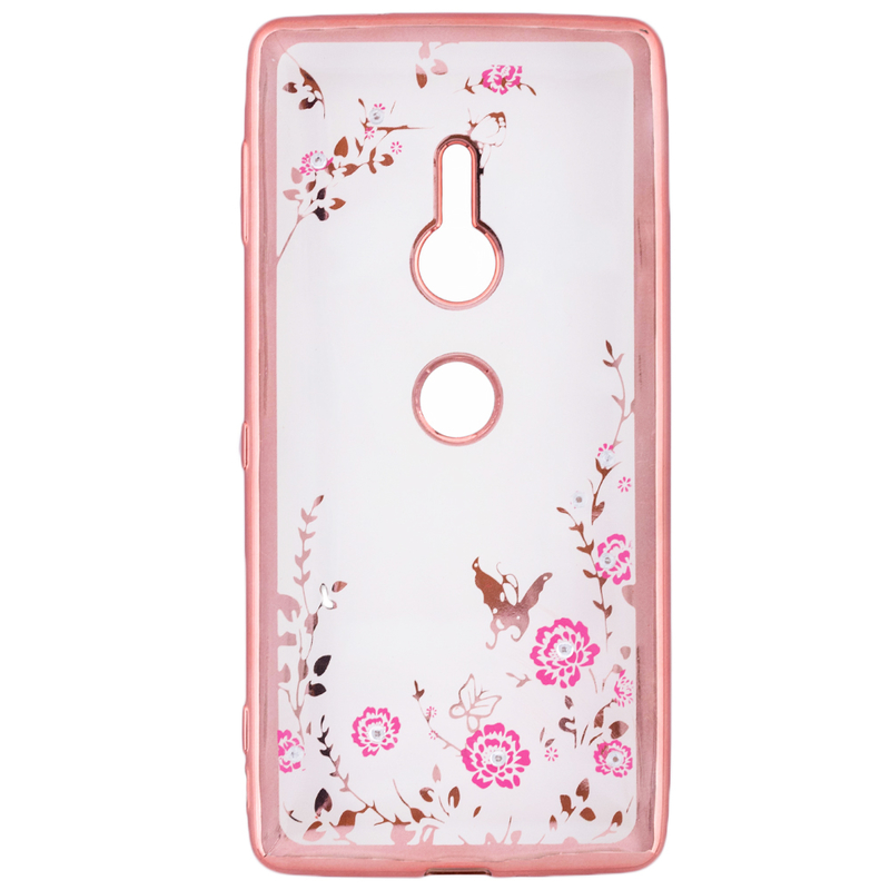 Husa Sony Xperia XZ2 TPU Bloomy Case - Pink Flowers