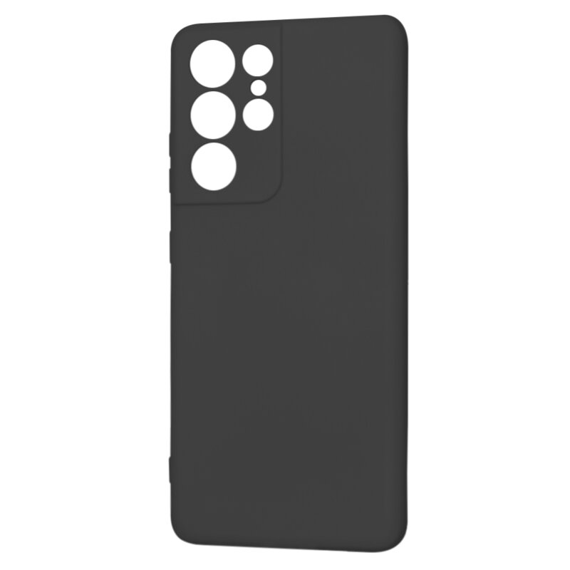 Husa silicon Samsung Galaxy S21 Ultra 5G Techsuit SoftFlex, negru