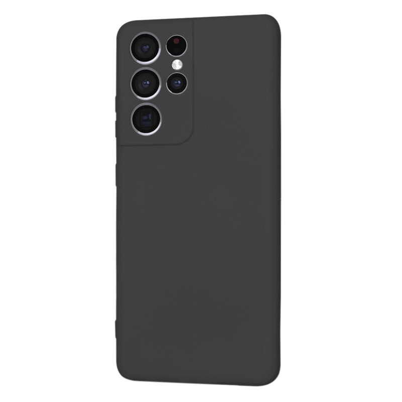 Husa silicon Samsung Galaxy S21 Ultra 5G Techsuit SoftFlex, negru