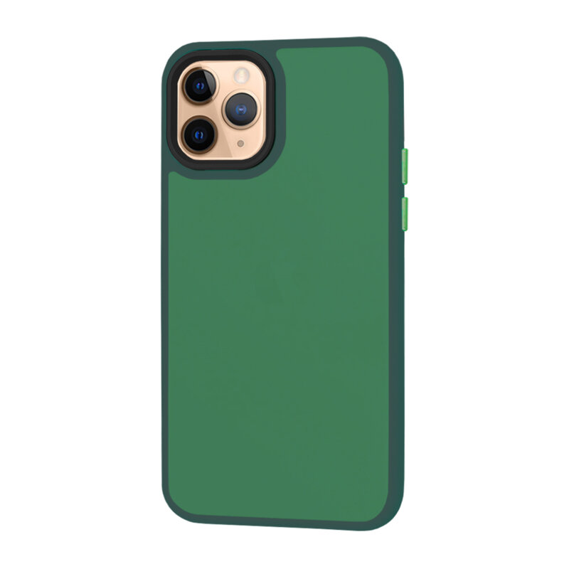 Husa iPhone 11 Pro Techsuit HaloFrost Series, verde inchis