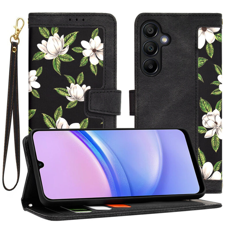 Husa personalizata fete Samsung Galaxy A15 4G Techsuit FlipCraft, negru