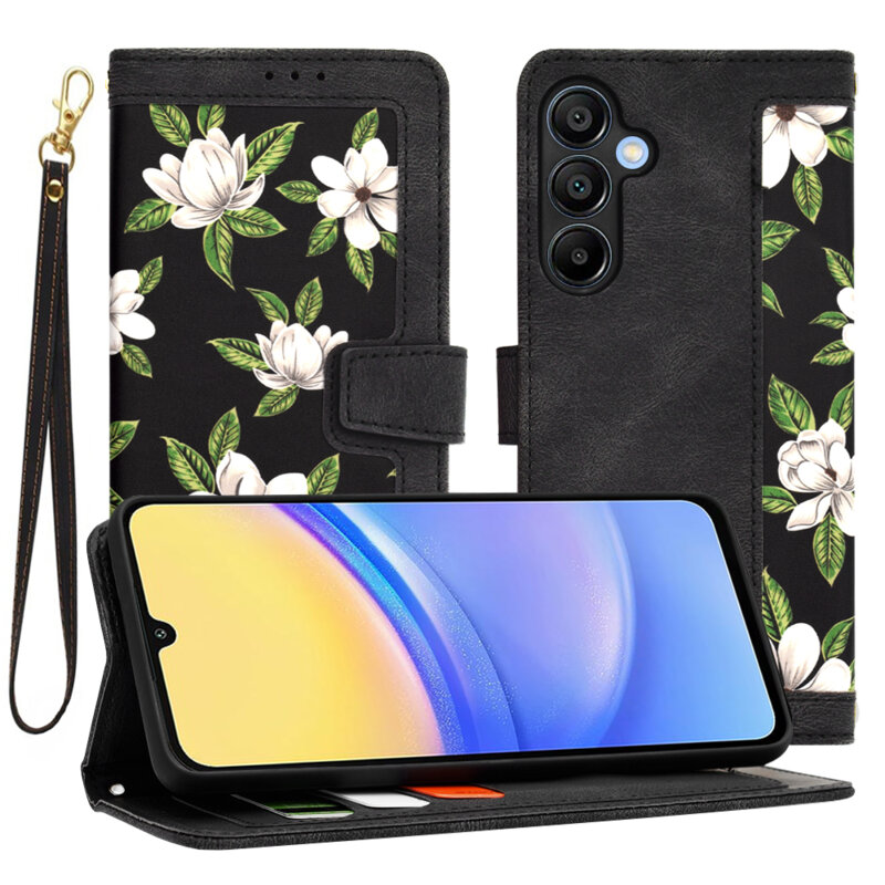 Husa personalizata fete Samsung Galaxy A15 5G Techsuit FlipCraft, negru