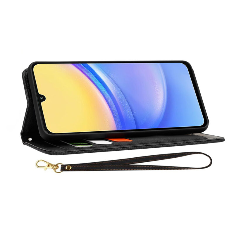 Husa personalizata fete Samsung Galaxy A15 5G Techsuit FlipCraft, negru
