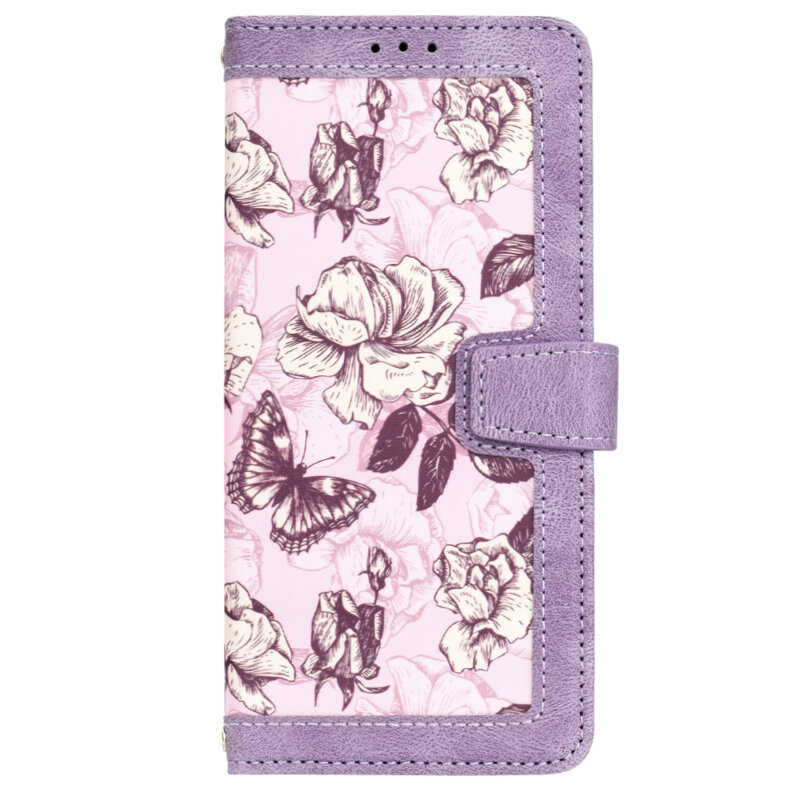 Husa personalizata fete Samsung Galaxy A25 5G Techsuit FlipCraft, mov