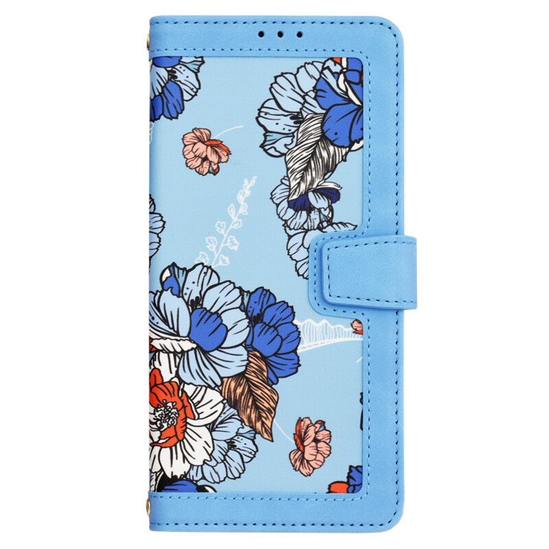 Husa personalizata fete Samsung Galaxy A25 5G Techsuit FlipCraft, bleu