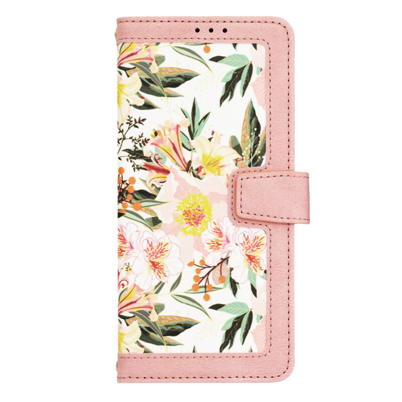 Husa personalizata fete Samsung Galaxy A25 5G Techsuit FlipCraft, roz