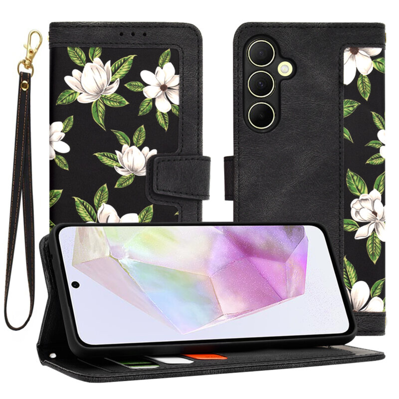 Husa personalizata fete Samsung Galaxy A35 5G Techsuit FlipCraft, negru