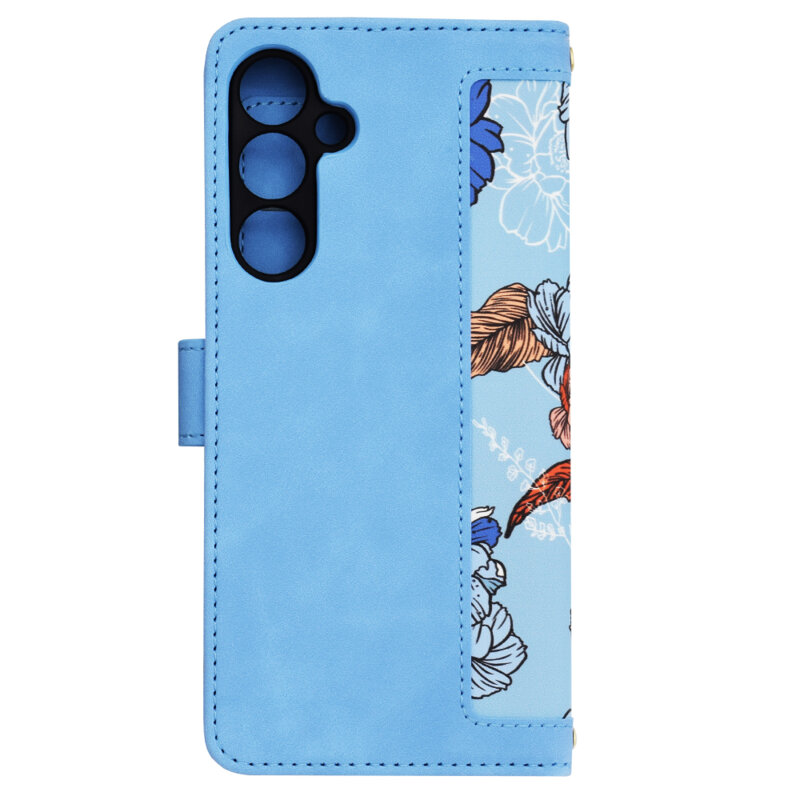 Husa personalizata fete Samsung Galaxy A55 5G Techsuit FlipCraft, bleu