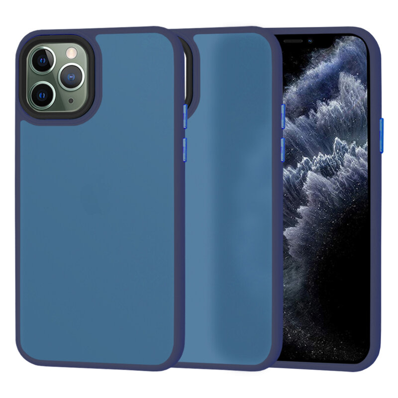 Husa iPhone 11 Pro Max Techsuit HaloFrost Series, bleumarin