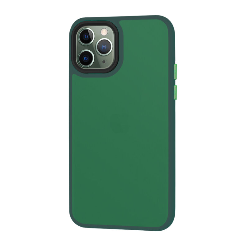 Husa iPhone 11 Pro Max Techsuit HaloFrost Series, verde inchis