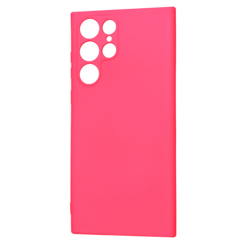 Husa silicon Samsung Galaxy S22 Ultra 5G Techsuit SoftFlex, fucsia
