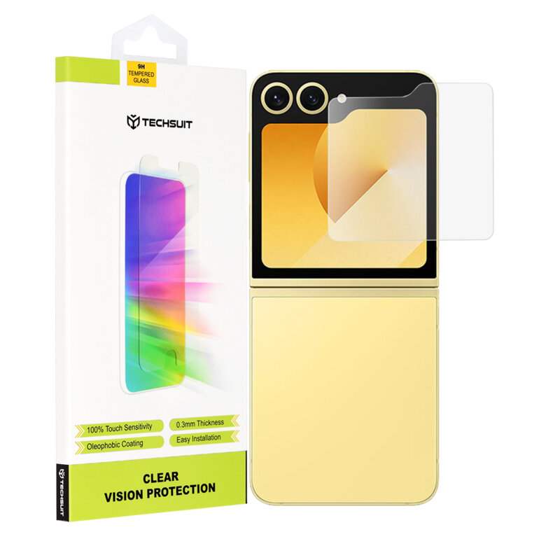 Folie sticla Samsung Galaxy Z Flip6 Techsuit Clear Vision Glass, [Outside Screen]