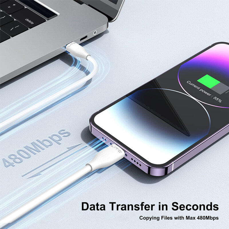 Cablu de incarcare USB la Micro-USB Lito, 2.4A, 1m, LD03V