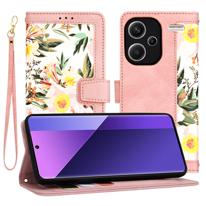 Husa personalizata Xiaomi Redmi Note 13 Pro+ 5G fete Techsuit FlipCraft, roz