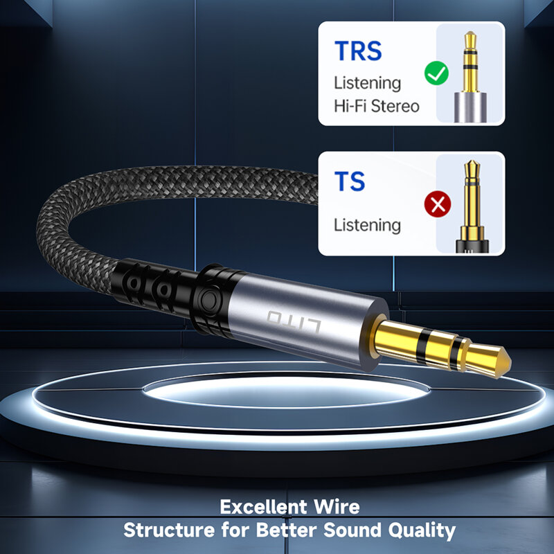 Adaptor audio Jack 3.5mm Lito LA01D, negru