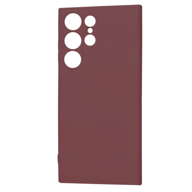 Husa silicon Samsung Galaxy S23 Ultra Techsuit SoftFlex, bordo