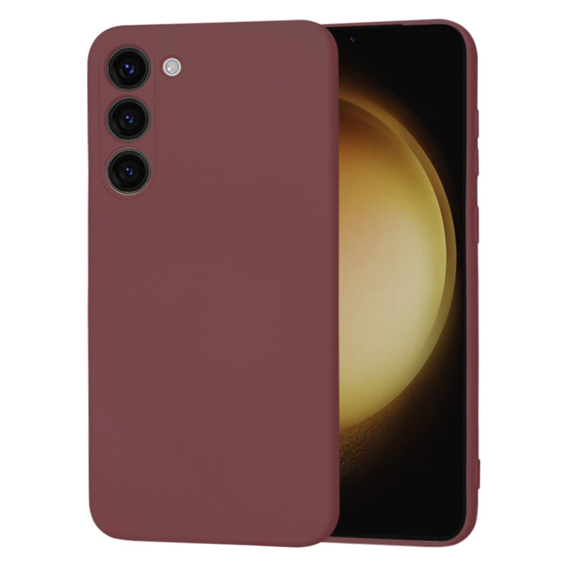 Husa silicon Samsung Galaxy S23 Plus Techsuit SoftFlex, bordo