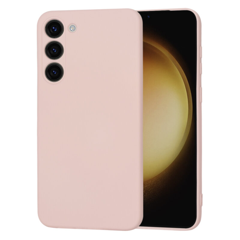 Husa silicon Samsung Galaxy S23 Plus Techsuit SoftFlex, roz pudra
