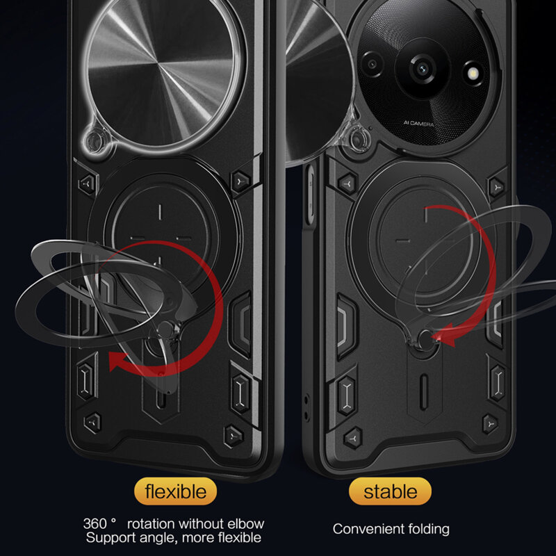 Husa Oppo Reno12 FS Techsuit CamGuard Pro, roz auriu