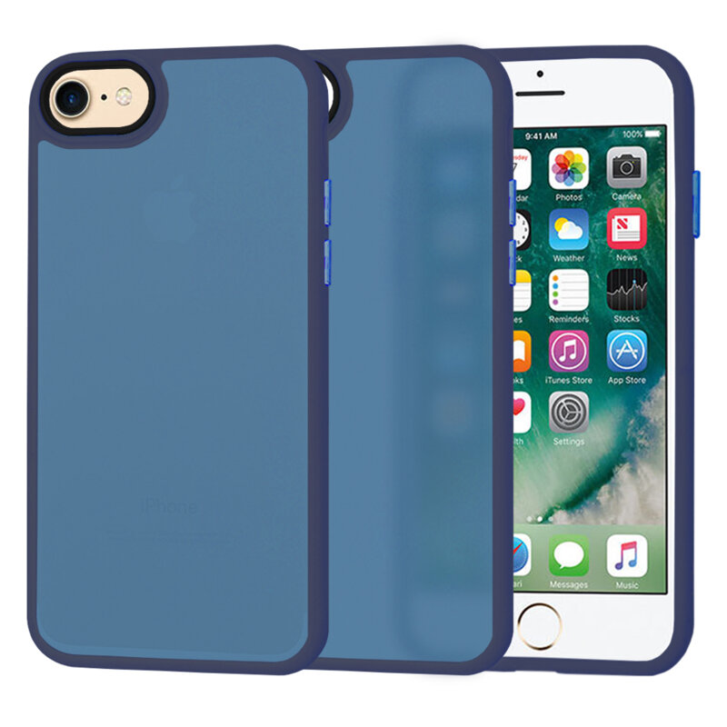 Husa iPhone 7 Techsuit HaloFrost Series, bleumarin