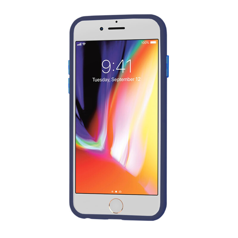 Husa iPhone 8 Techsuit HaloFrost Series, bleumarin