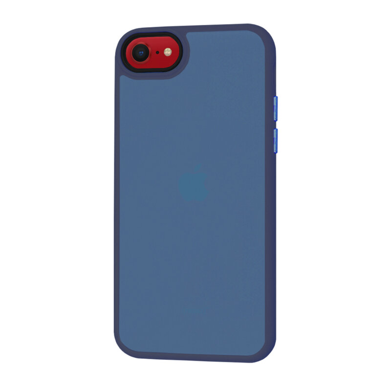 Husa iPhone SE 2, SE 2020 Techsuit HaloFrost Series, bleumarin