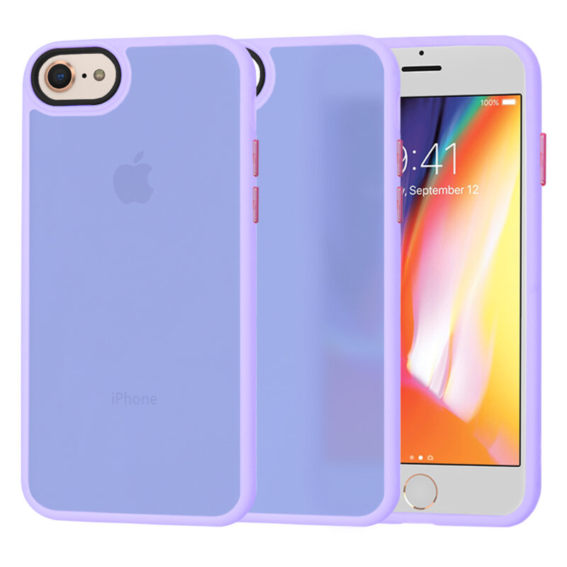 Husa iPhone 8 Techsuit HaloFrost Series, mov deschis