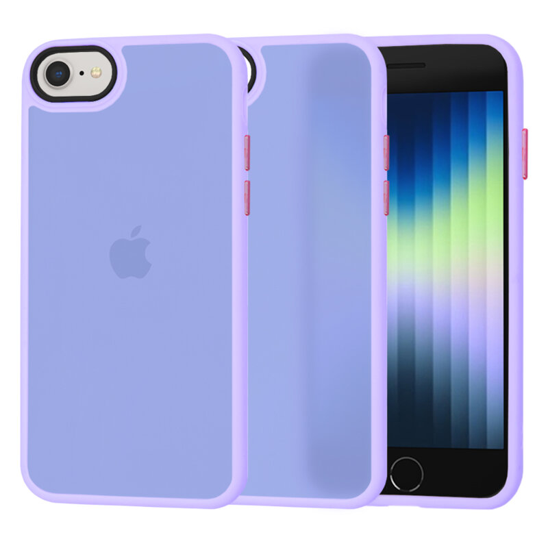Husa iPhone SE 3, SE 2022 Techsuit HaloFrost Series, mov deschis