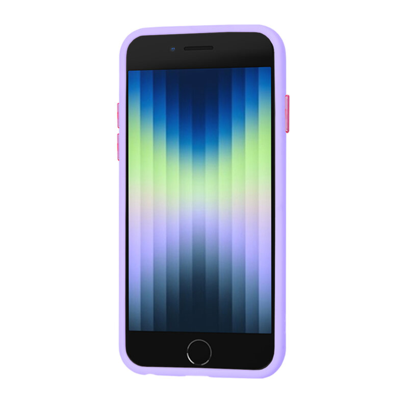 Husa iPhone SE 3, SE 2022 Techsuit HaloFrost Series, mov deschis