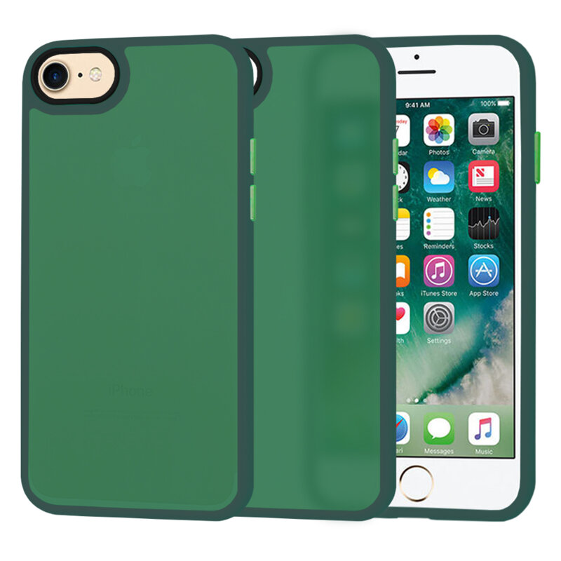Husa iPhone 7 Techsuit HaloFrost Series, verde inchis