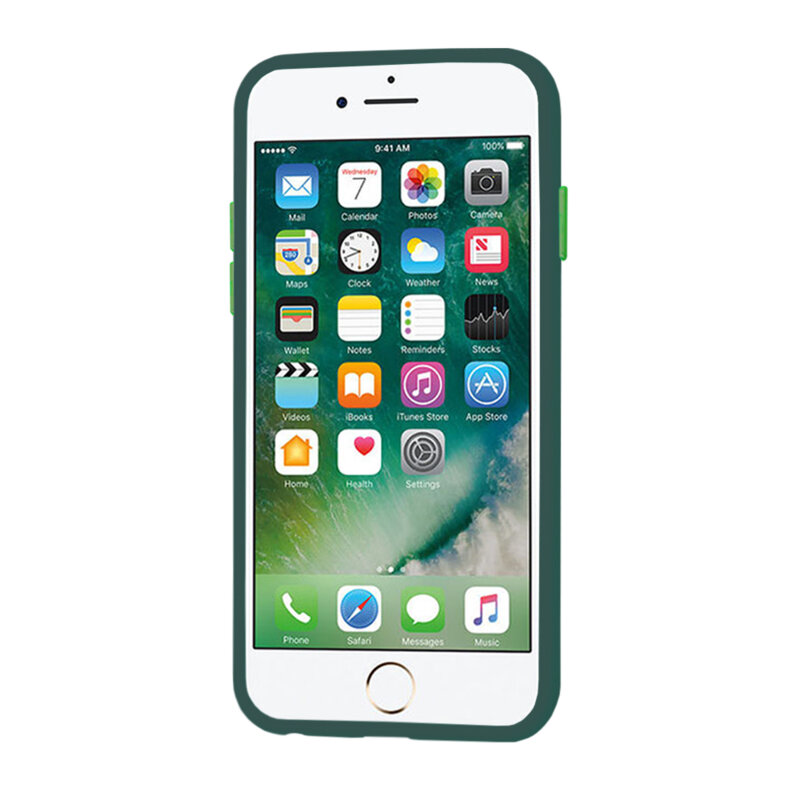 Husa iPhone 7 Techsuit HaloFrost Series, verde inchis