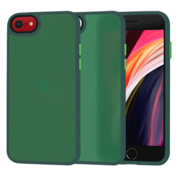 Husa iPhone SE 2, SE 2020 Techsuit HaloFrost Series, verde inchis