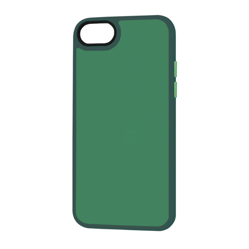 Husa iPhone SE 2, SE 2020 Techsuit HaloFrost Series, verde inchis