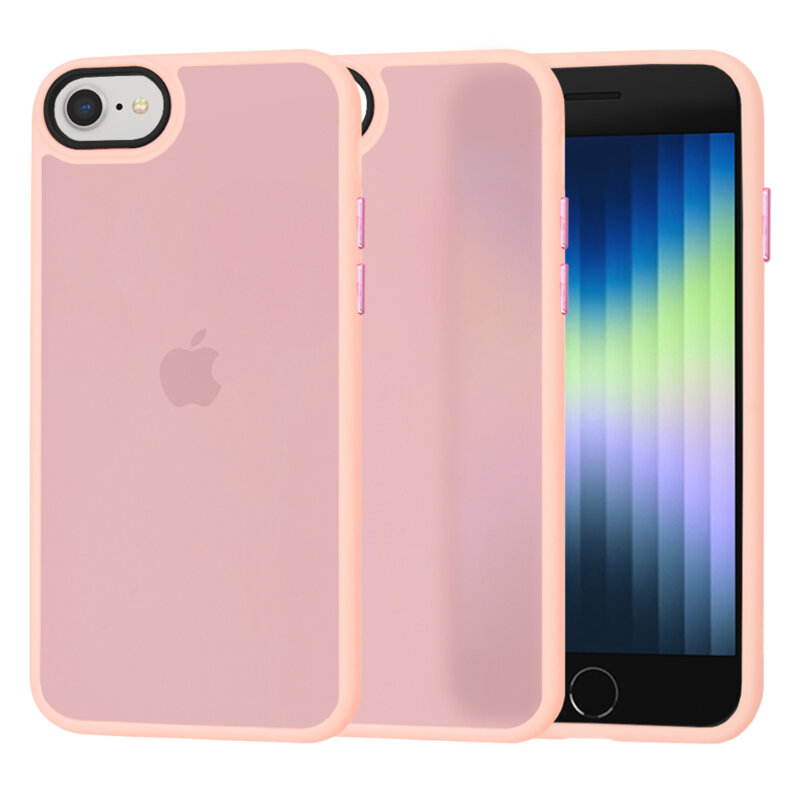 Husa iPhone SE 3, SE 2022 Techsuit HaloFrost Series, roz