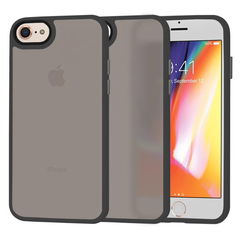 Husa iPhone 8 Techsuit HaloFrost Series, negru